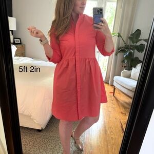 Tuckernuck Cotton Royal Shirt Dress Pink Coral